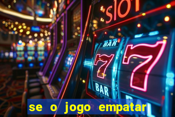 se o jogo empatar hoje quem ganha